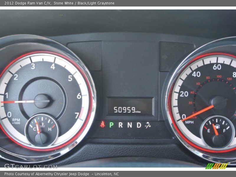 Stone White / Black/Light Graystone 2012 Dodge Ram Van C/V