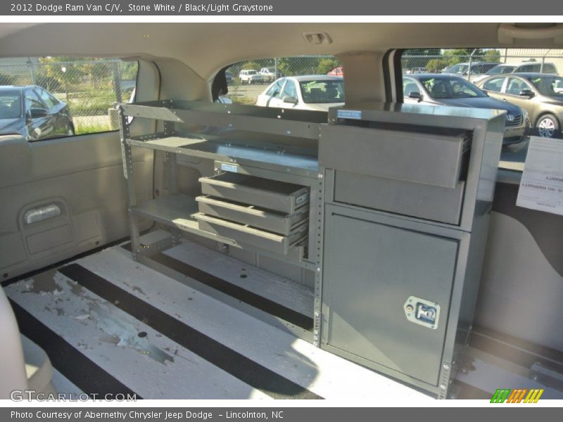 Stone White / Black/Light Graystone 2012 Dodge Ram Van C/V
