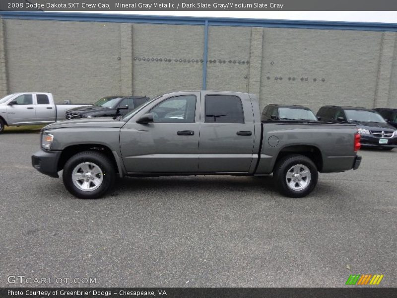 Mineral Gray Metallic / Dark Slate Gray/Medium Slate Gray 2008 Dodge Dakota SXT Crew Cab