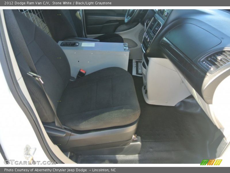 Stone White / Black/Light Graystone 2012 Dodge Ram Van C/V