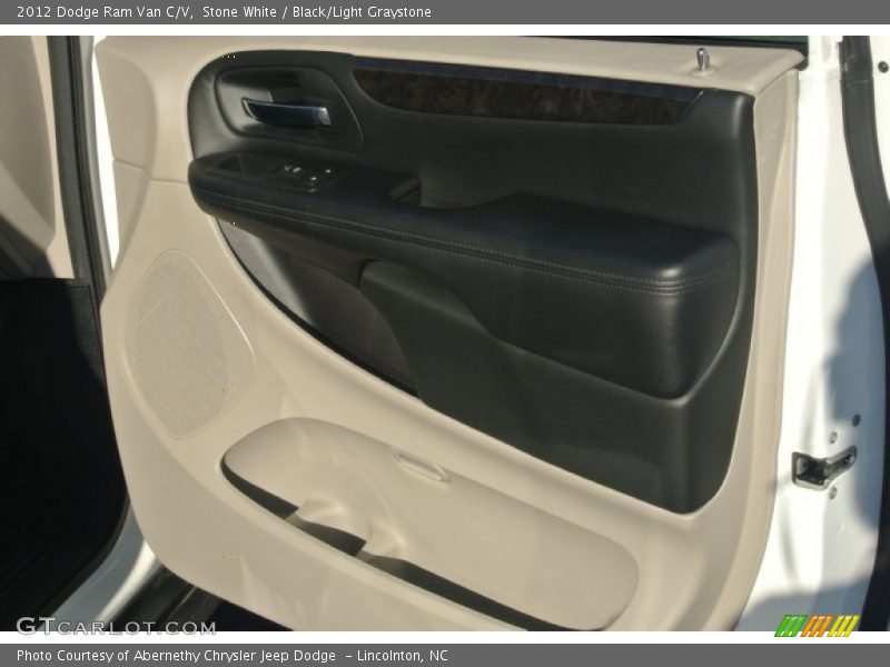 Stone White / Black/Light Graystone 2012 Dodge Ram Van C/V