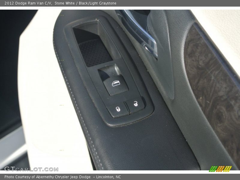 Stone White / Black/Light Graystone 2012 Dodge Ram Van C/V