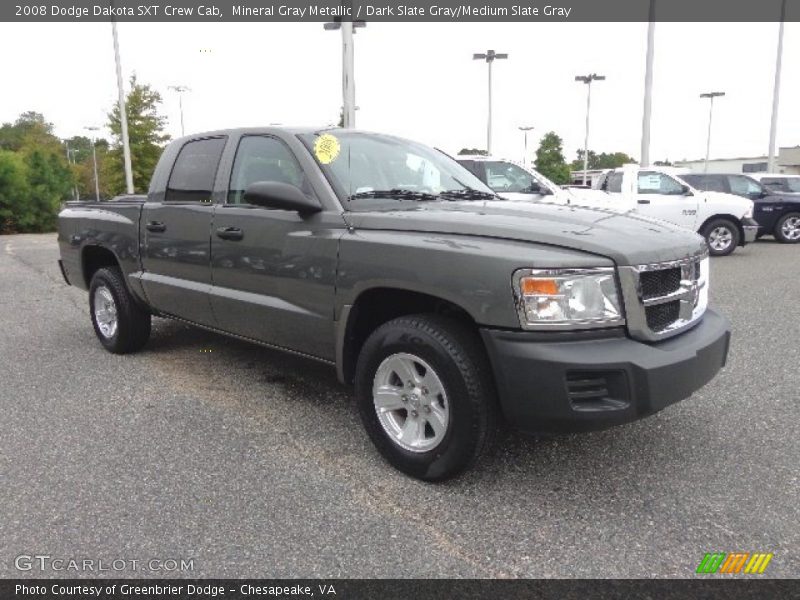 Mineral Gray Metallic / Dark Slate Gray/Medium Slate Gray 2008 Dodge Dakota SXT Crew Cab