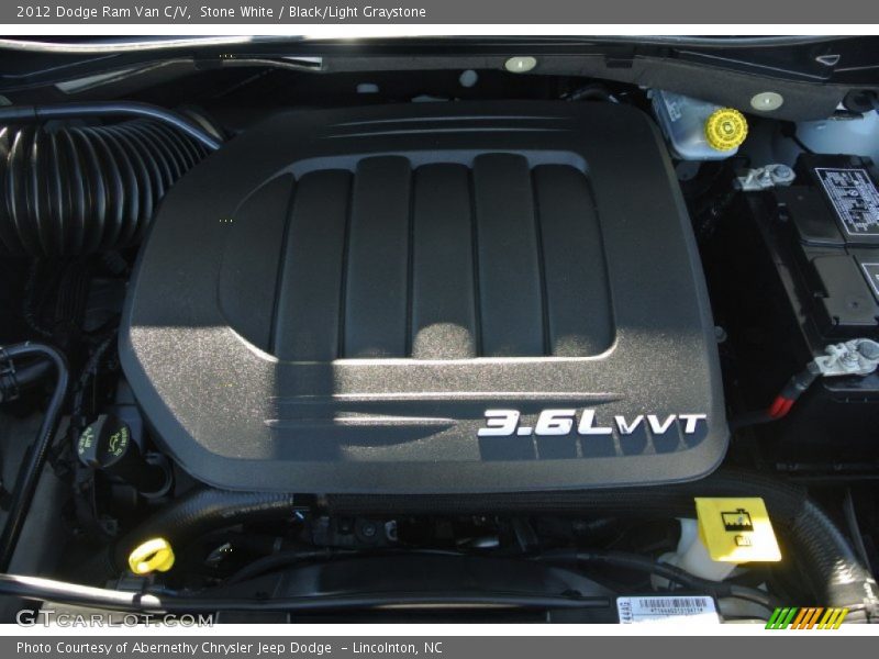 Stone White / Black/Light Graystone 2012 Dodge Ram Van C/V