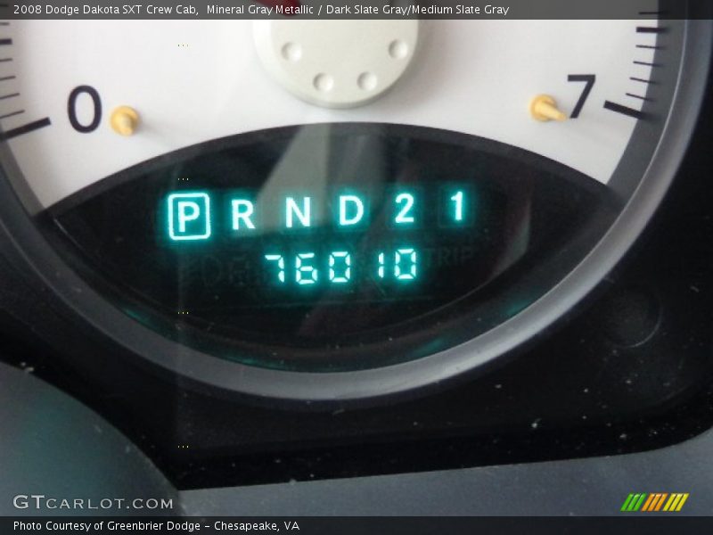 Mineral Gray Metallic / Dark Slate Gray/Medium Slate Gray 2008 Dodge Dakota SXT Crew Cab