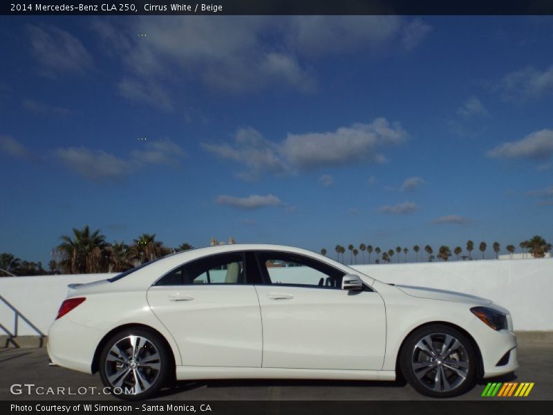 Cirrus White / Beige 2014 Mercedes-Benz CLA 250