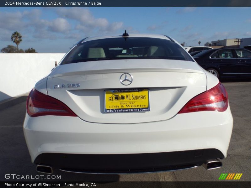 Cirrus White / Beige 2014 Mercedes-Benz CLA 250