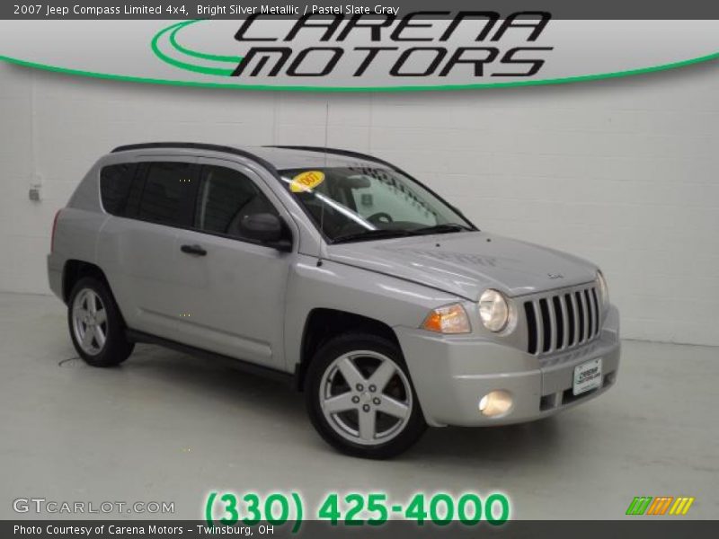 Bright Silver Metallic / Pastel Slate Gray 2007 Jeep Compass Limited 4x4