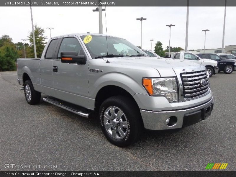 Ingot Silver Metallic / Steel Gray 2011 Ford F150 XLT SuperCab