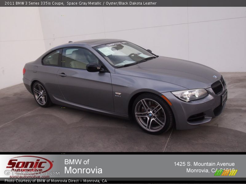 Space Gray Metallic / Oyster/Black Dakota Leather 2011 BMW 3 Series 335is Coupe