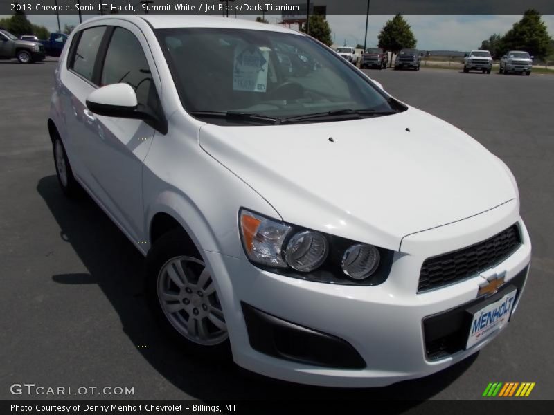 Summit White / Jet Black/Dark Titanium 2013 Chevrolet Sonic LT Hatch