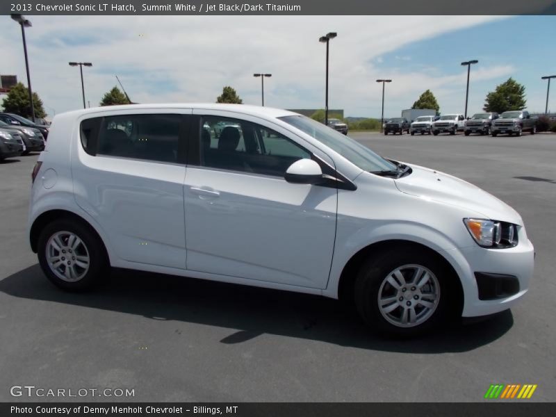 Summit White / Jet Black/Dark Titanium 2013 Chevrolet Sonic LT Hatch