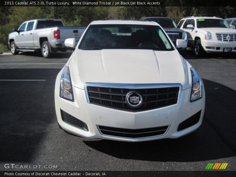 White Diamond Tricoat / Jet Black/Jet Black Accents 2013 Cadillac ATS 2.0L Turbo Luxury