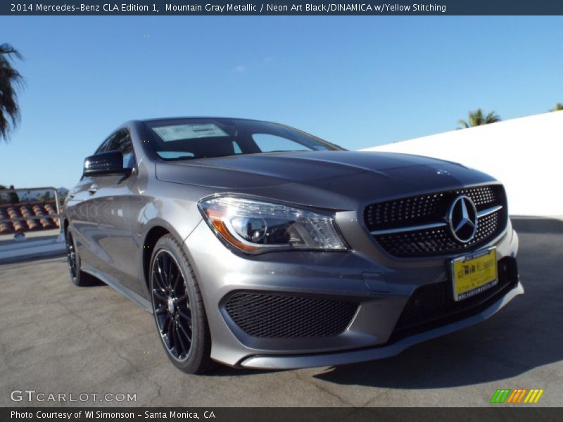 Mountain Gray Metallic / Neon Art Black/DINAMICA w/Yellow Stitching 2014 Mercedes-Benz CLA Edition 1