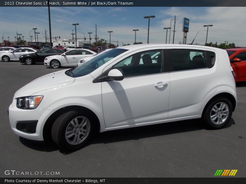 Summit White / Jet Black/Dark Titanium 2013 Chevrolet Sonic LT Hatch