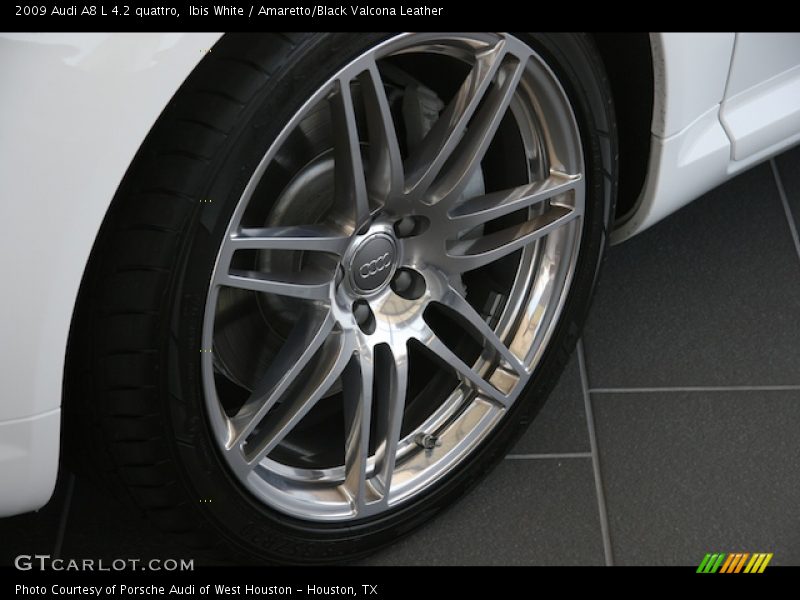 Ibis White / Amaretto/Black Valcona Leather 2009 Audi A8 L 4.2 quattro