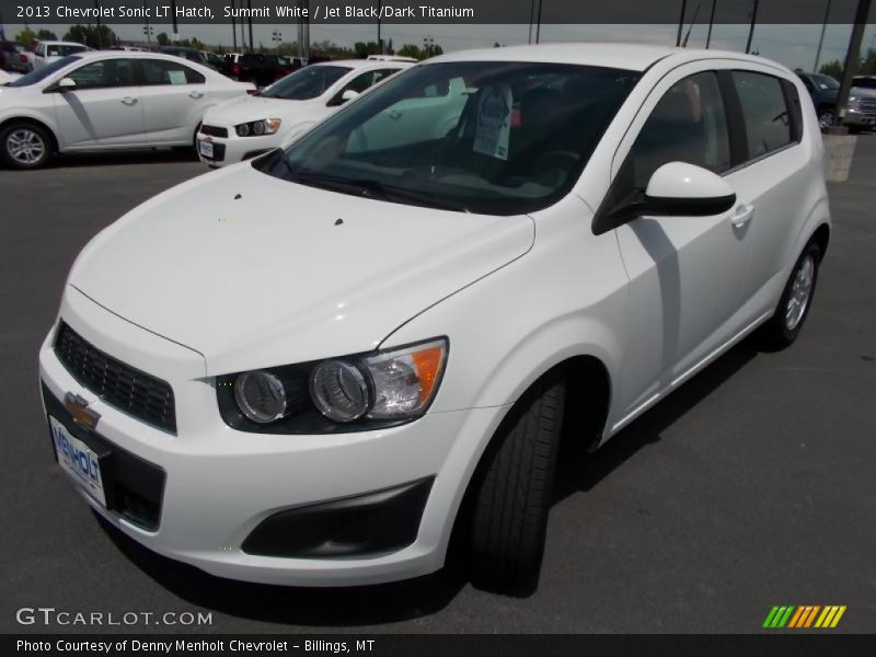 Summit White / Jet Black/Dark Titanium 2013 Chevrolet Sonic LT Hatch