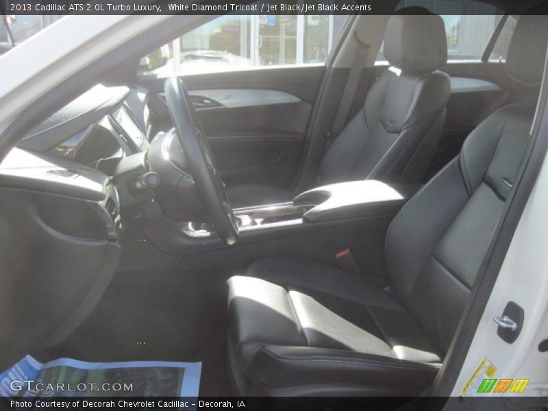 White Diamond Tricoat / Jet Black/Jet Black Accents 2013 Cadillac ATS 2.0L Turbo Luxury
