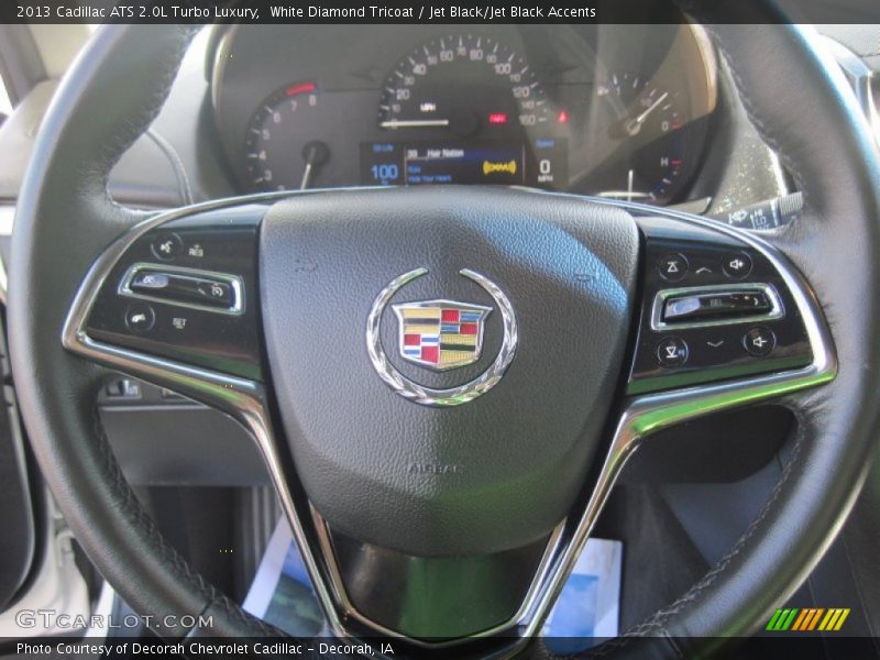 White Diamond Tricoat / Jet Black/Jet Black Accents 2013 Cadillac ATS 2.0L Turbo Luxury
