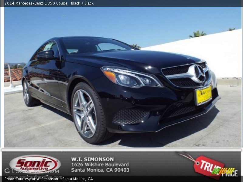 Black / Black 2014 Mercedes-Benz E 350 Coupe