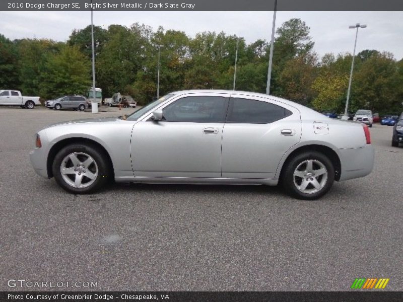Bright Silver Metallic / Dark Slate Gray 2010 Dodge Charger SE