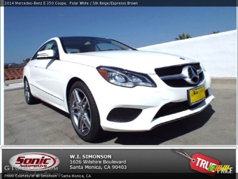 Polar White / Silk Beige/Espresso Brown 2014 Mercedes-Benz E 350 Coupe