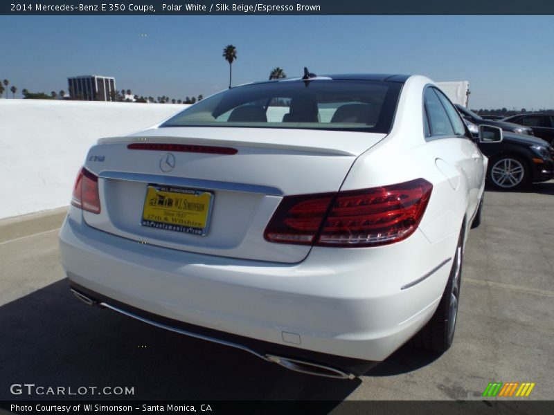 Polar White / Silk Beige/Espresso Brown 2014 Mercedes-Benz E 350 Coupe