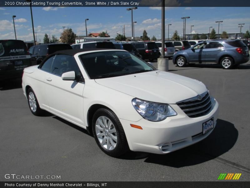 Stone White / Dark Slate Gray 2010 Chrysler Sebring Touring Convertible