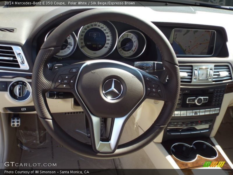 Polar White / Silk Beige/Espresso Brown 2014 Mercedes-Benz E 350 Coupe