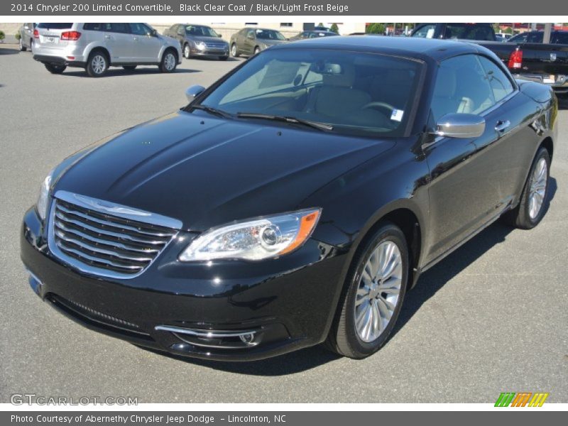 Black Clear Coat / Black/Light Frost Beige 2014 Chrysler 200 Limited Convertible