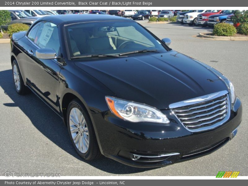 Black Clear Coat / Black/Light Frost Beige 2014 Chrysler 200 Limited Convertible