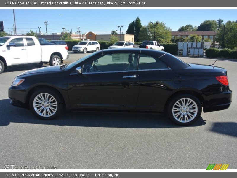 Black Clear Coat / Black/Light Frost Beige 2014 Chrysler 200 Limited Convertible