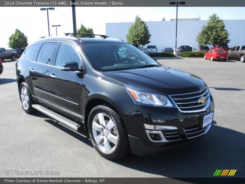 Black Granite Metallic / Ebony 2014 Chevrolet Traverse LTZ AWD