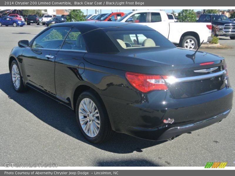 Black Clear Coat / Black/Light Frost Beige 2014 Chrysler 200 Limited Convertible