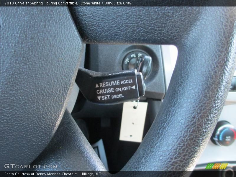 Stone White / Dark Slate Gray 2010 Chrysler Sebring Touring Convertible