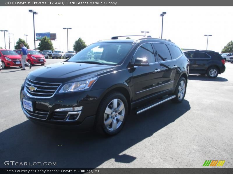Black Granite Metallic / Ebony 2014 Chevrolet Traverse LTZ AWD