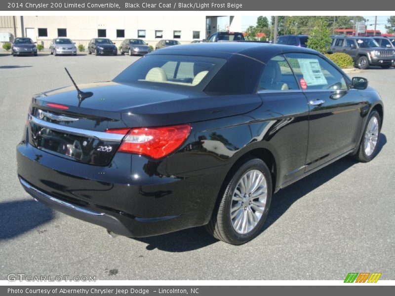Black Clear Coat / Black/Light Frost Beige 2014 Chrysler 200 Limited Convertible