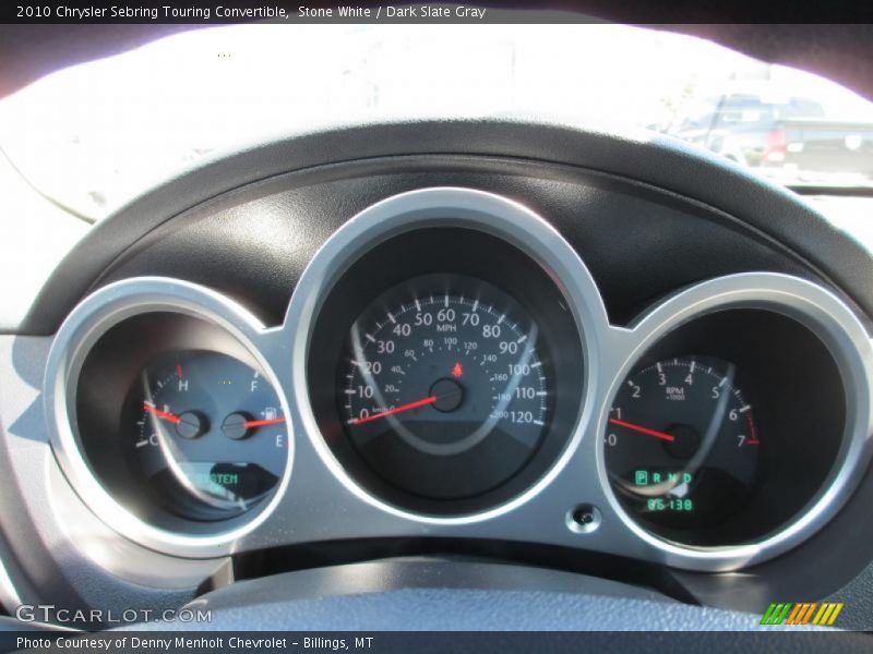 Stone White / Dark Slate Gray 2010 Chrysler Sebring Touring Convertible