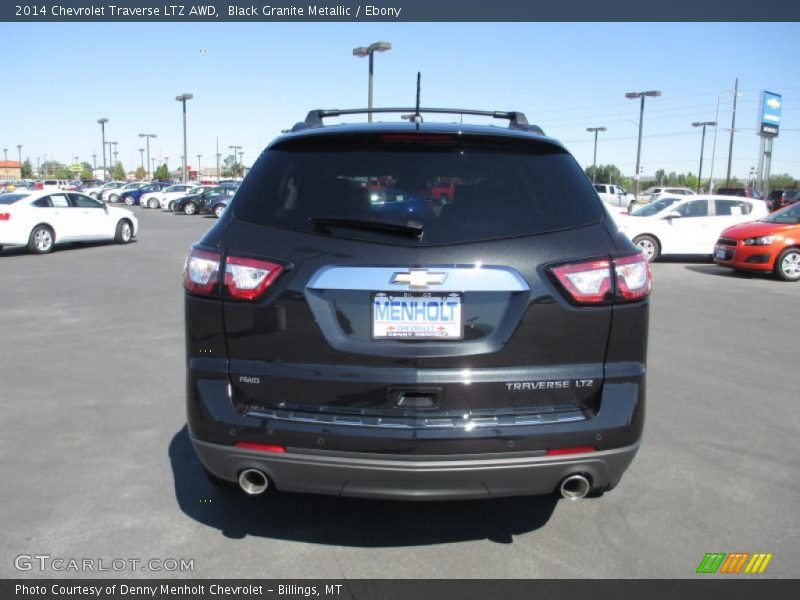 Black Granite Metallic / Ebony 2014 Chevrolet Traverse LTZ AWD