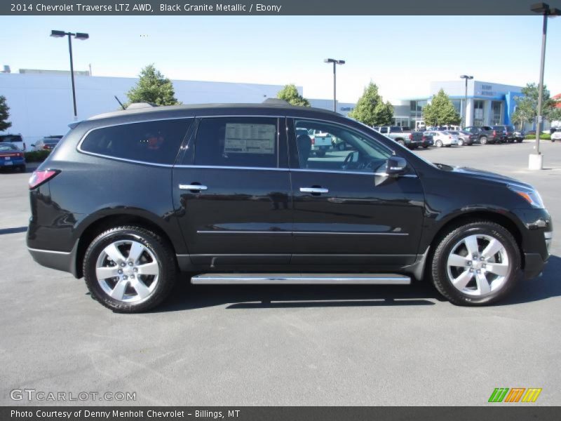 Black Granite Metallic / Ebony 2014 Chevrolet Traverse LTZ AWD