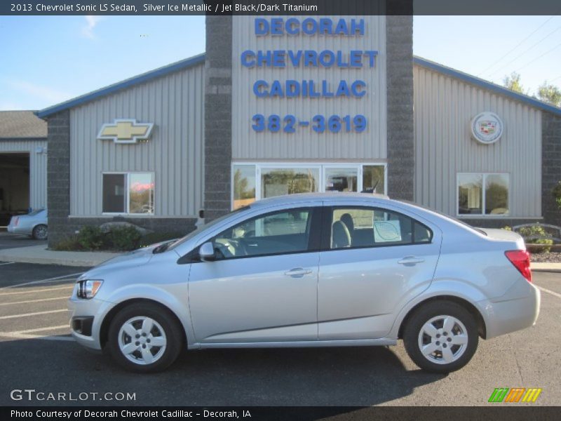 Silver Ice Metallic / Jet Black/Dark Titanium 2013 Chevrolet Sonic LS Sedan