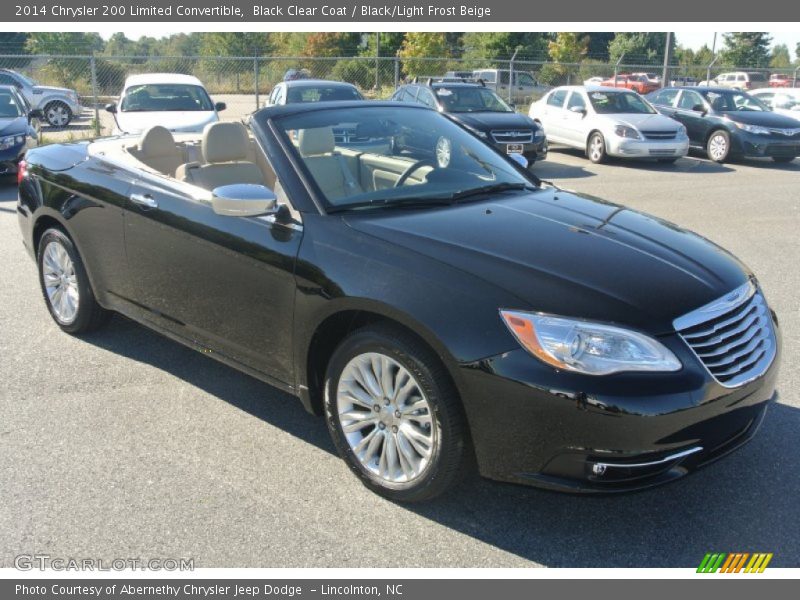 Black Clear Coat / Black/Light Frost Beige 2014 Chrysler 200 Limited Convertible