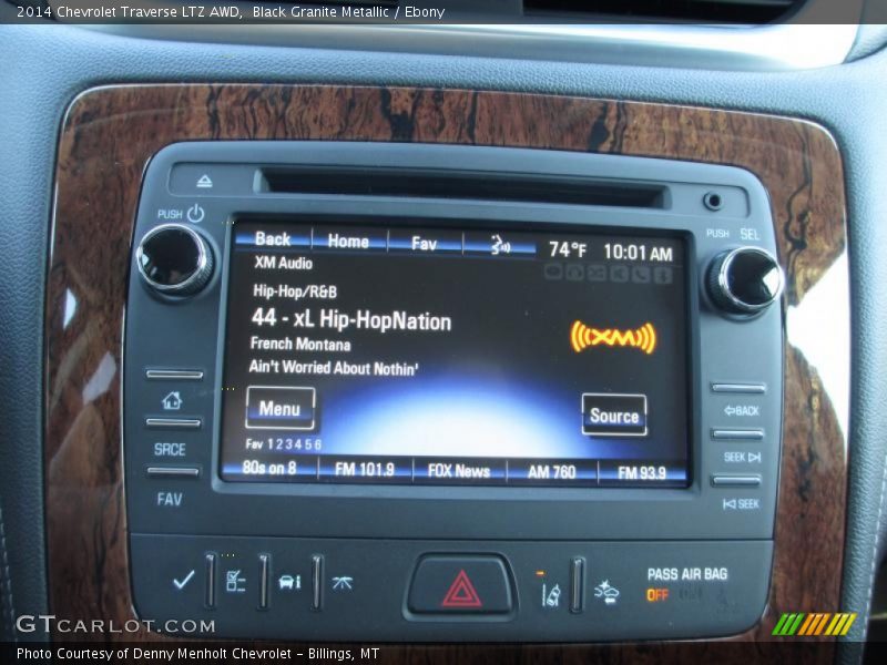 Black Granite Metallic / Ebony 2014 Chevrolet Traverse LTZ AWD