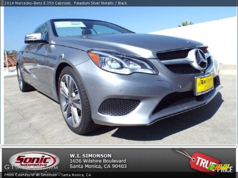 Paladium Silver Metallic / Black 2014 Mercedes-Benz E 350 Cabriolet