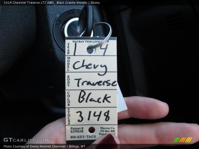 Black Granite Metallic / Ebony 2014 Chevrolet Traverse LTZ AWD