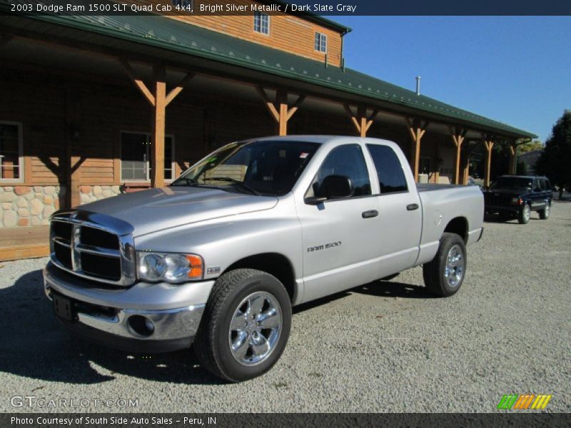 Bright Silver Metallic / Dark Slate Gray 2003 Dodge Ram 1500 SLT Quad Cab 4x4
