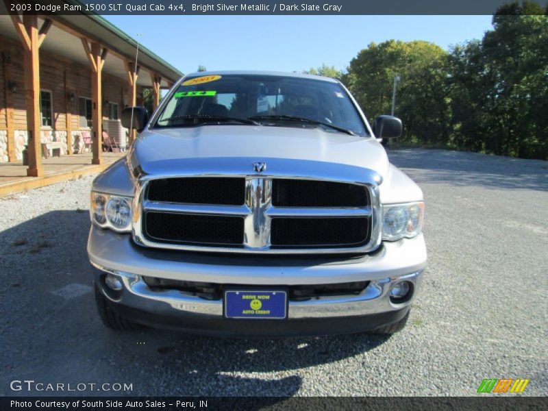 Bright Silver Metallic / Dark Slate Gray 2003 Dodge Ram 1500 SLT Quad Cab 4x4