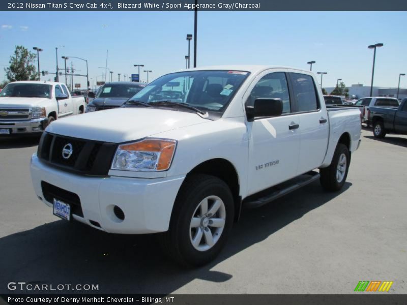 Blizzard White / Sport Apperance Gray/Charcoal 2012 Nissan Titan S Crew Cab 4x4
