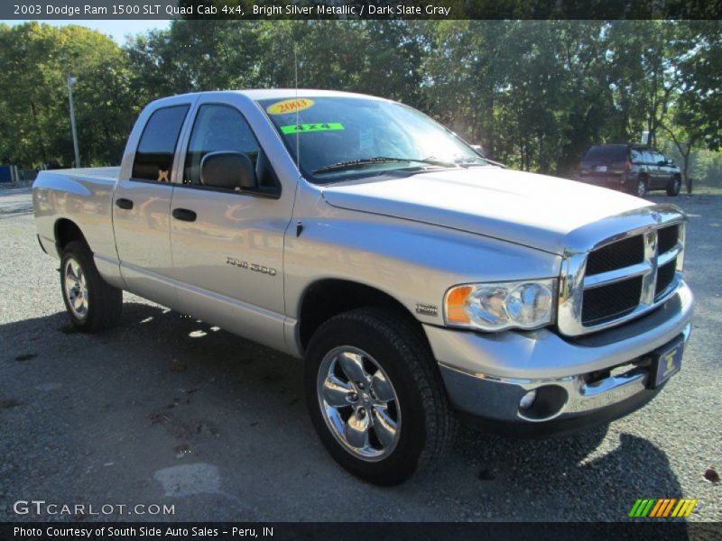 Bright Silver Metallic / Dark Slate Gray 2003 Dodge Ram 1500 SLT Quad Cab 4x4