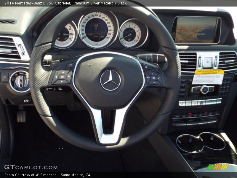 Paladium Silver Metallic / Black 2014 Mercedes-Benz E 350 Cabriolet